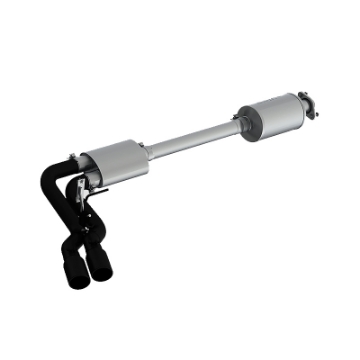 Picture of MBRP 15-20 Ford F150 Pre-Axle 4in OD Tips Dual Outlet 3in Black Coated Cat Back Exhaust