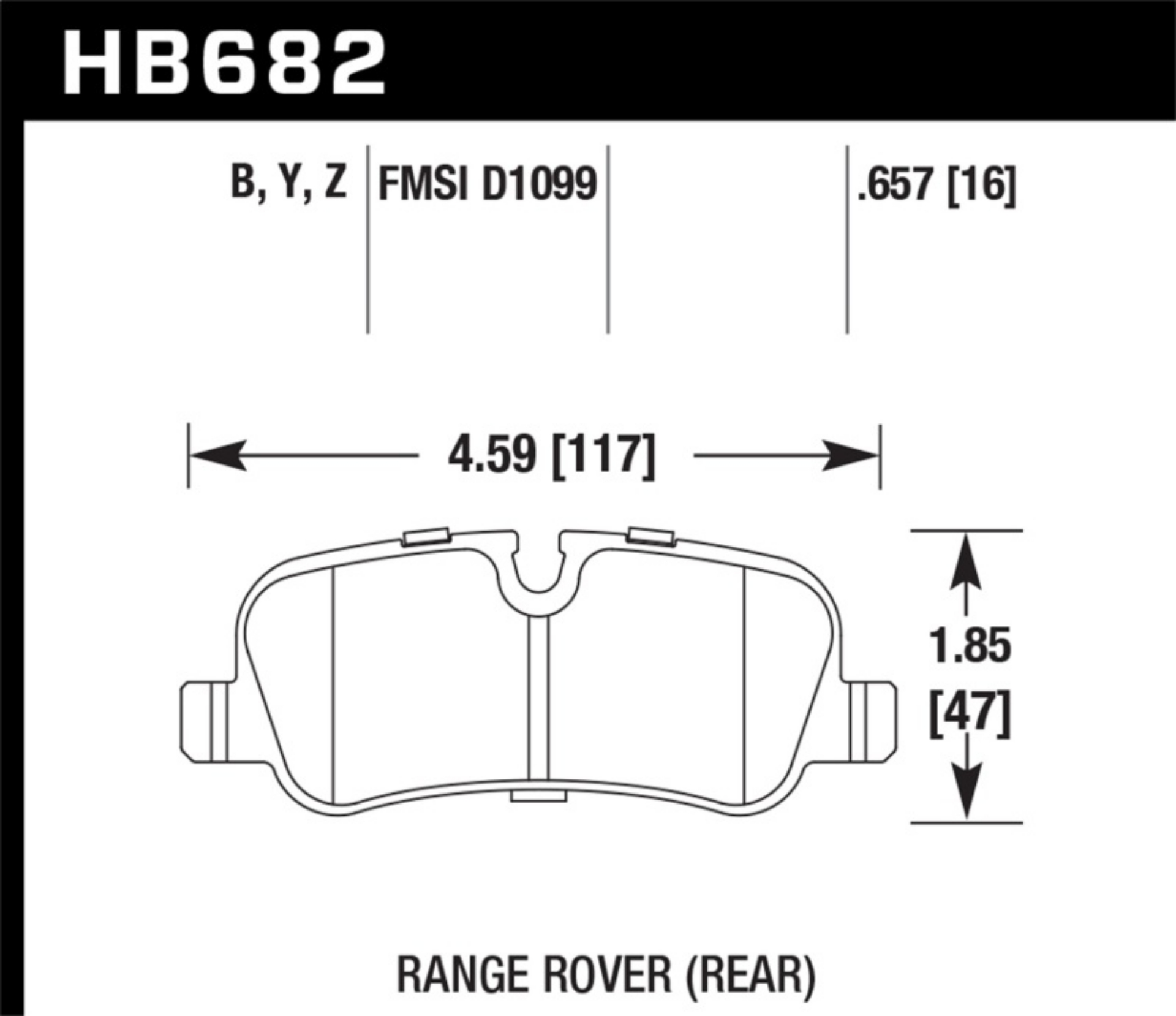 Picture of Hawk 2007 Land Rover Range Rover Sport HPS 5-0 Rear Brake Pads