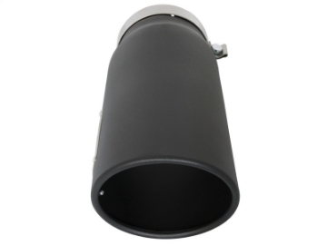 Picture of aFe Power MACH Force-Xp 5in In x 6in Out x 15in L Bolt-On 409 SS Exhaust Tip - Black