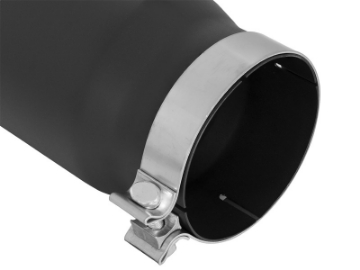 Picture of aFe Power MACH Force-Xp 5in In x 6in Out x 15in L Bolt-On 409 SS Exhaust Tip - Black