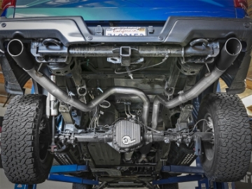Picture of aFe MACH Force-Xp 3in to 3-1-2in 304 SS Cat-Back Exhaust w-Black Tip 17-18 Ford F-150 Raptor V6 3-5L