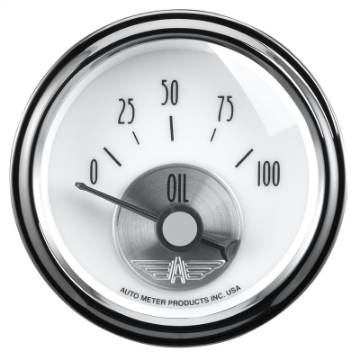 Picture of Autometer Prestige Series Pearl 2-1-16in 100PSI Electronic Oil Pressure Gauge