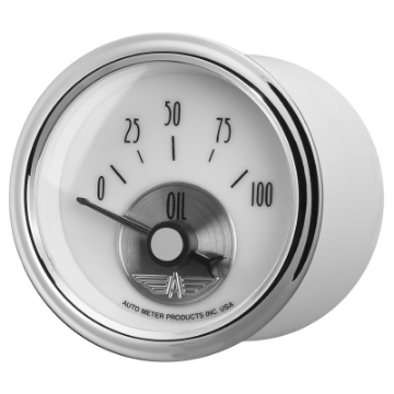 Picture of Autometer Prestige Series Pearl 2-1-16in 100PSI Electronic Oil Pressure Gauge