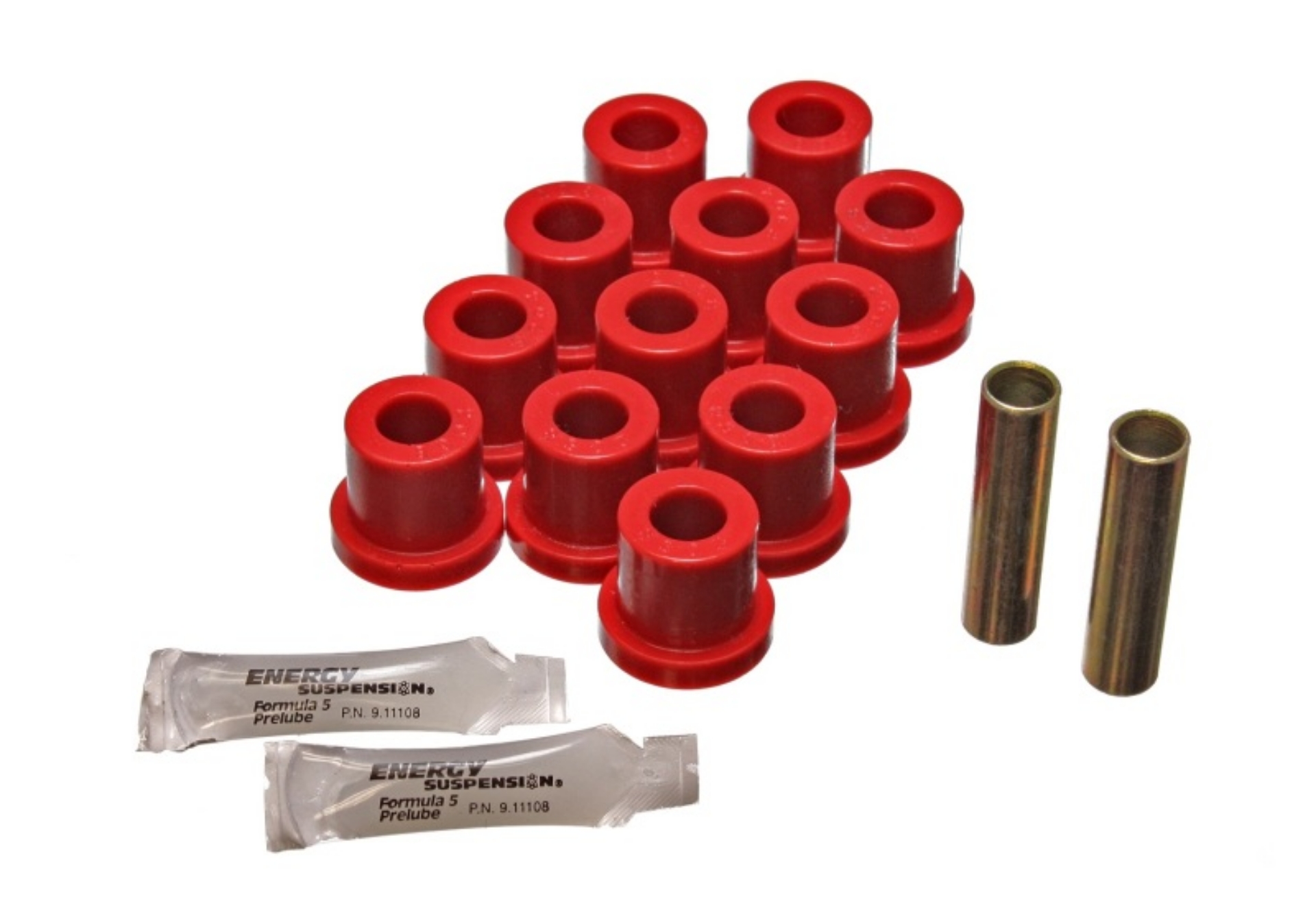 Picture of Energy Suspension 55 Chevy Bel Air Red Rear Leaf Spring Bushing Set