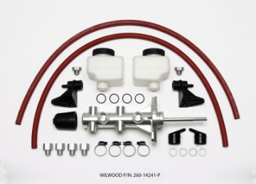 Picture of Wilwood Tandem Remote Master Cylinder - 7-8in Bore Ball Burnished