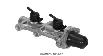 Picture of Wilwood Tandem Remote Master Cylinder - 1in Bore Ball Burnished