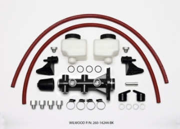 Picture of Wilwood Tandem Remote Master Cylinder - 1 1-8in Bore Black