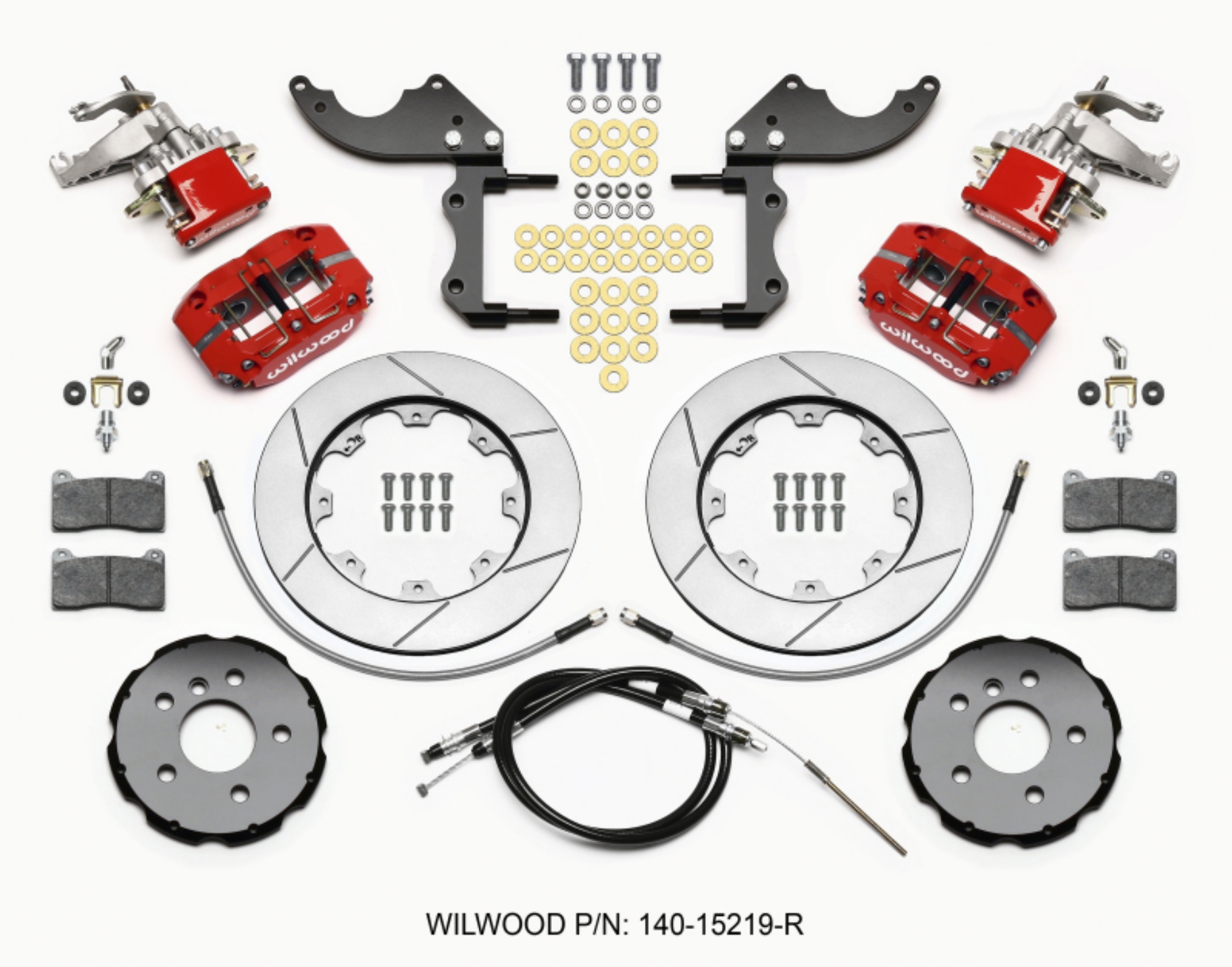 Picture of Wilwood Dynapro Radial4 - MC4 Rear Kit 12-19 Red 2014-2015 Mini Cooper w-Lines & Cables