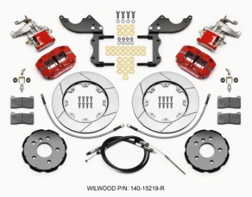 Picture of Wilwood Dynapro Radial4 - MC4 Rear Kit 12-19 Red 2014-2015 Mini Cooper w-Lines & Cables