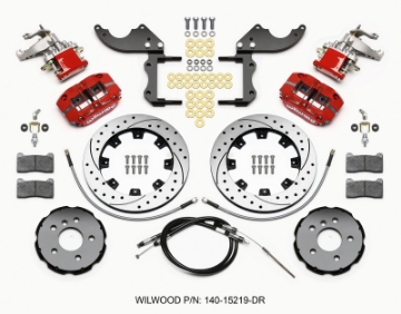 Picture of Wilwood Dynapro Radial4 - MC4 Rear Kit 12-19 Drilled Red 2014-2015 Mini Cooper w-Lines & Cables