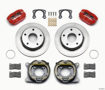 Picture of Wilwood Dynapro Lug Mount P-S Park Brake Kit Red Big Ford New 2-38in Off Bronco 5 x 5-50