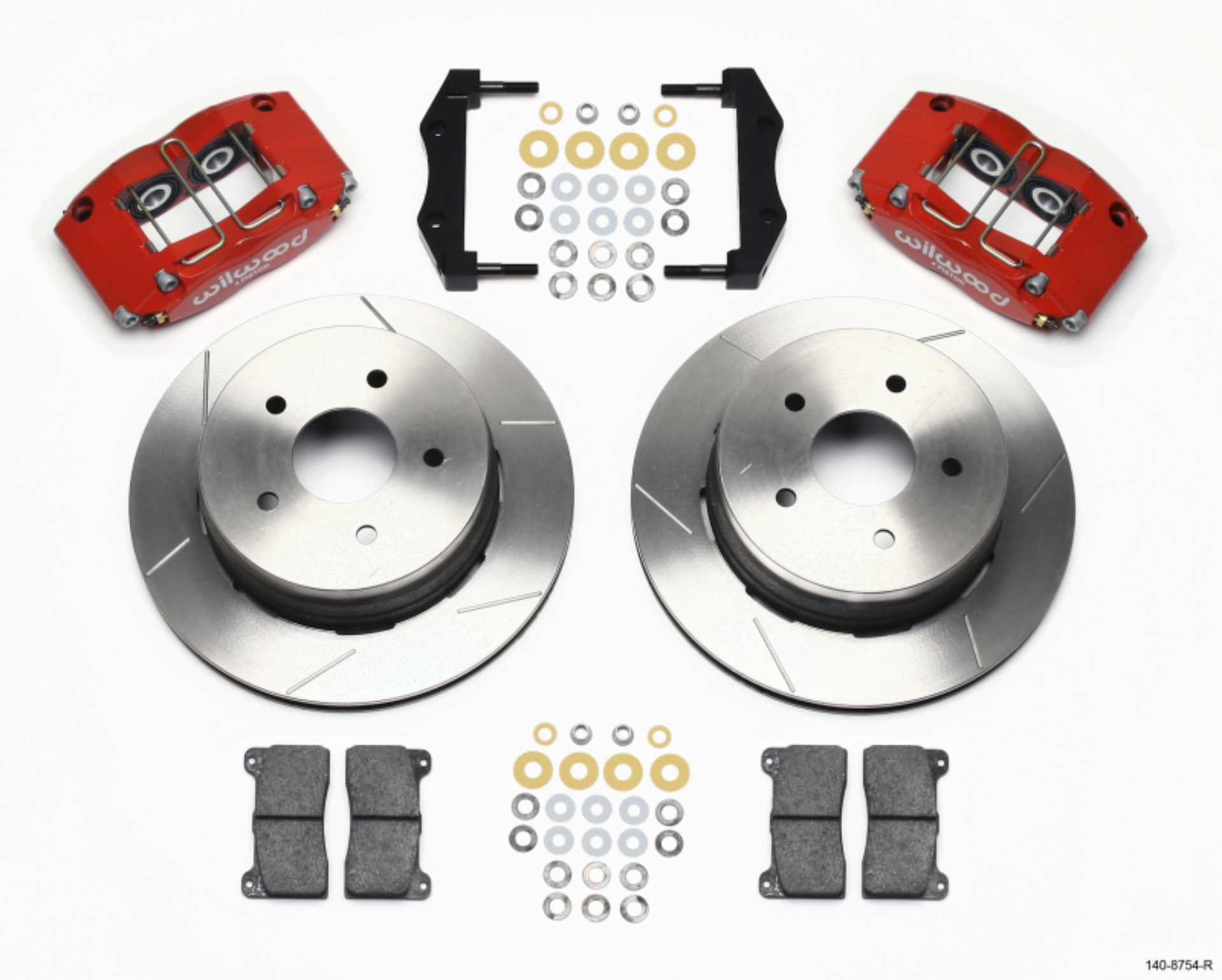 Picture of Wilwood Dynapro Radial Rear Kit 12-19in Drilled Red 2004-2006 Pontiac GTO