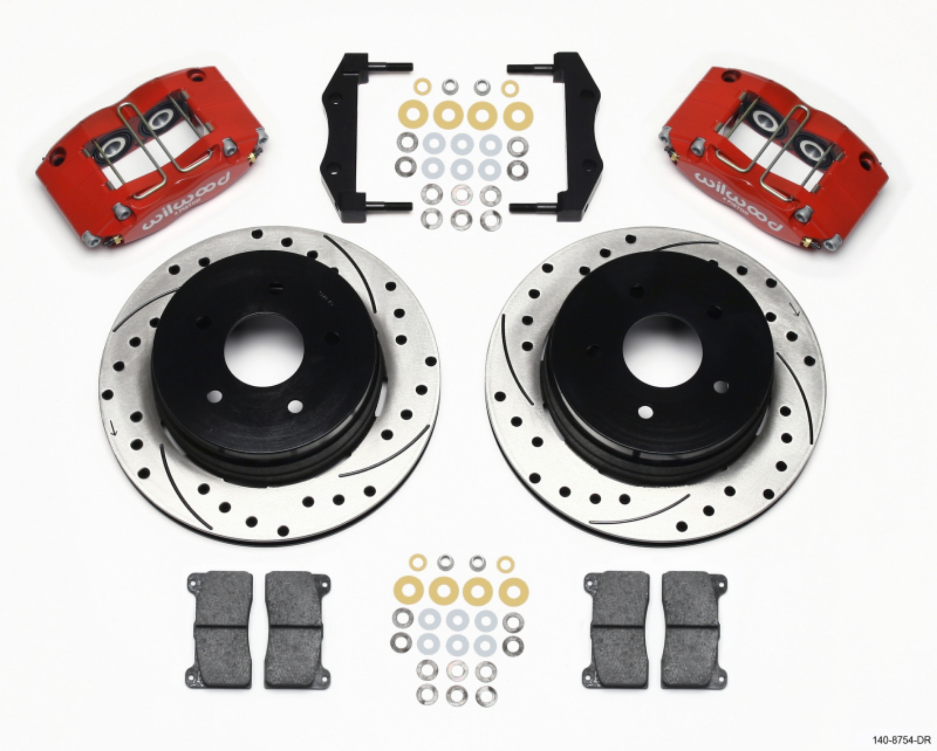 Picture of Wilwood Dynapro Radial Rear Kit 12-19in Drilled Red 2004-2006 Pontiac GTO