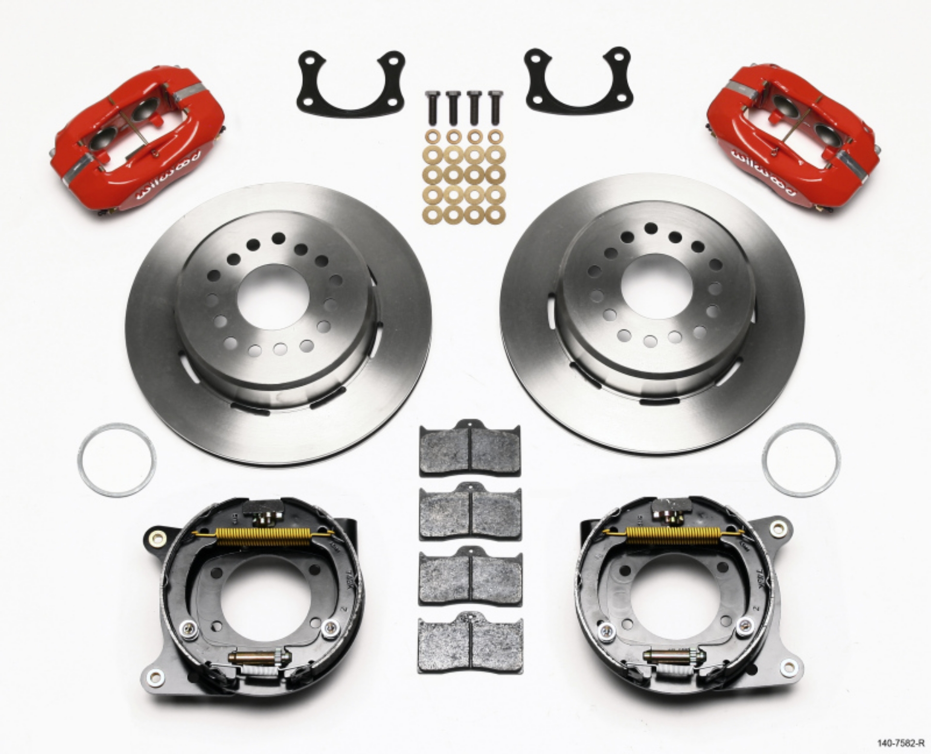 Picture of Wilwood Forged Dynalite P-S Park Brake Kit Red New Big Ford 2-36in Offset
