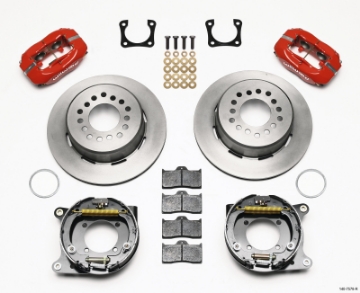 Picture of Wilwood Forged Dynalite P-S Park Brake Kit Red Chevy 12 Bolt-Spec 3-15in Bearing
