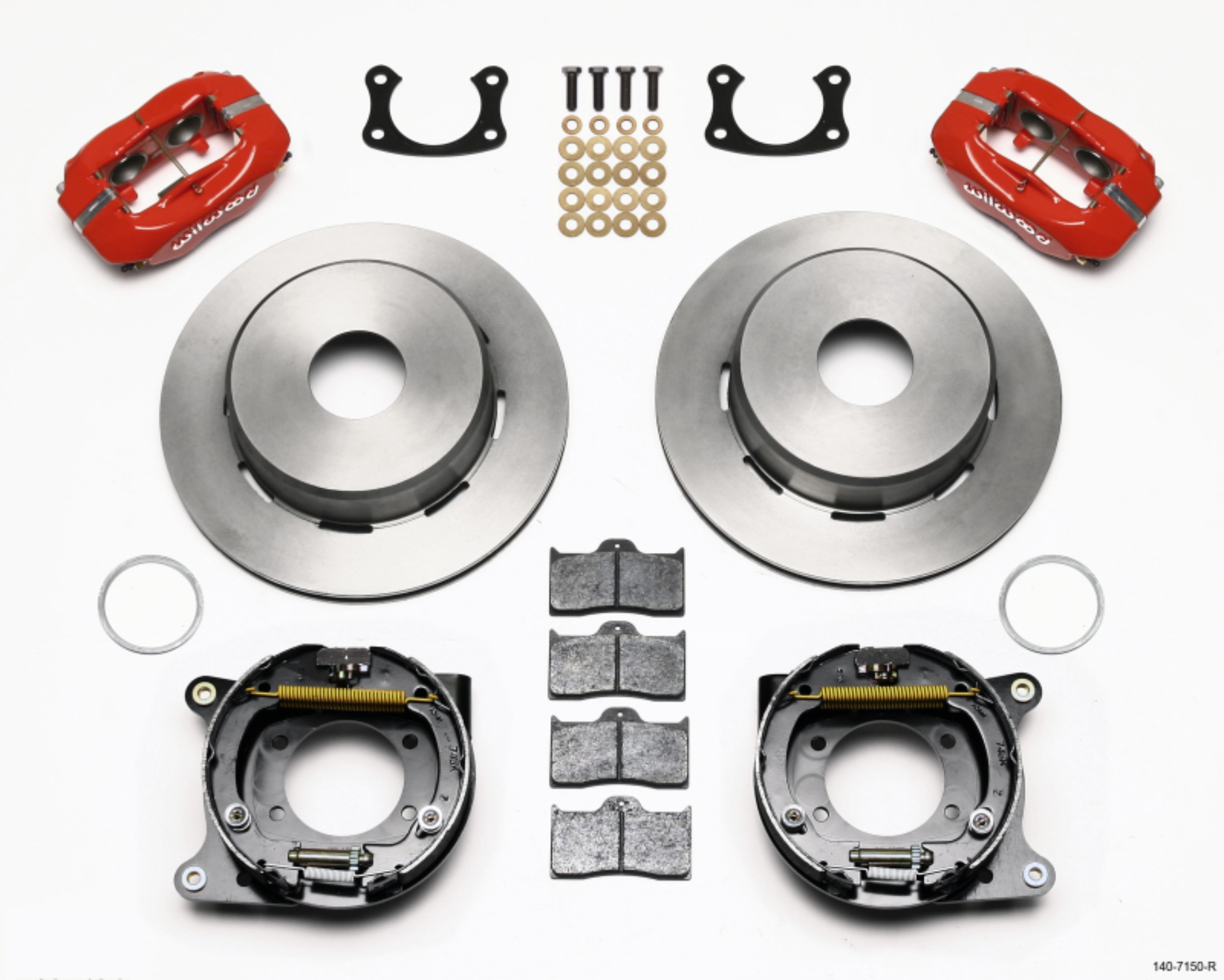 Picture of Wilwood Forged Dynalite P-S Park Brake Kit Red Big Ford New 2-50in Offset Currie Blank