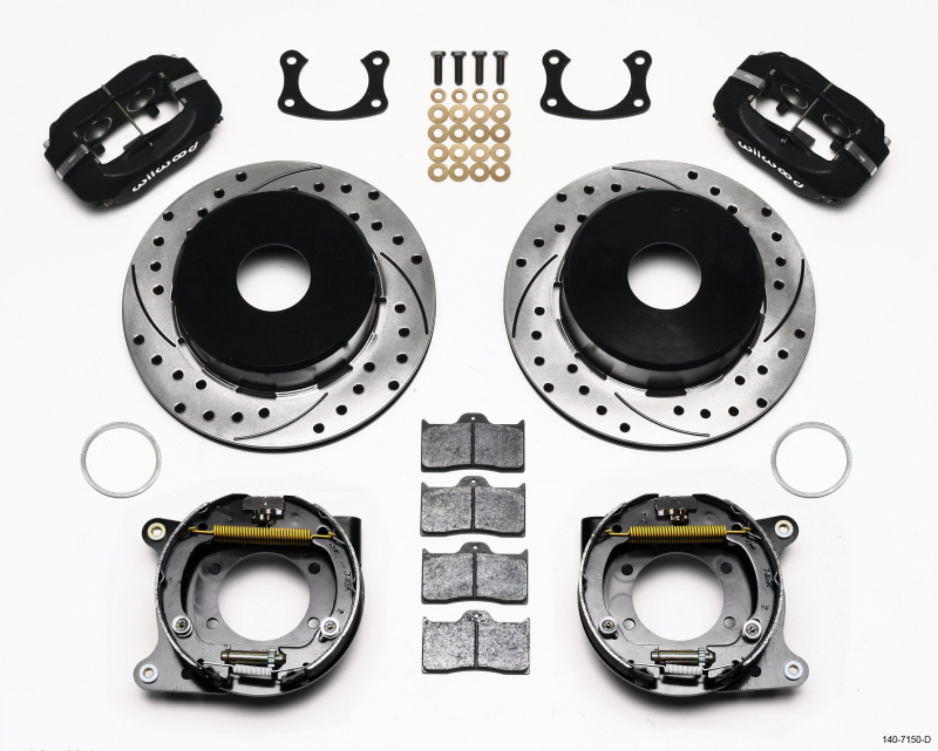 Picture of Wilwood Forged Dynalite P-S Park Brake Kit Drilled Big Ford New 2-50in Offset Currie Blank