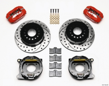 Picture of Wilwood Forged Dynalite P-S Park Brake Kit Drilled Red 93-97 Camaro-Firebird