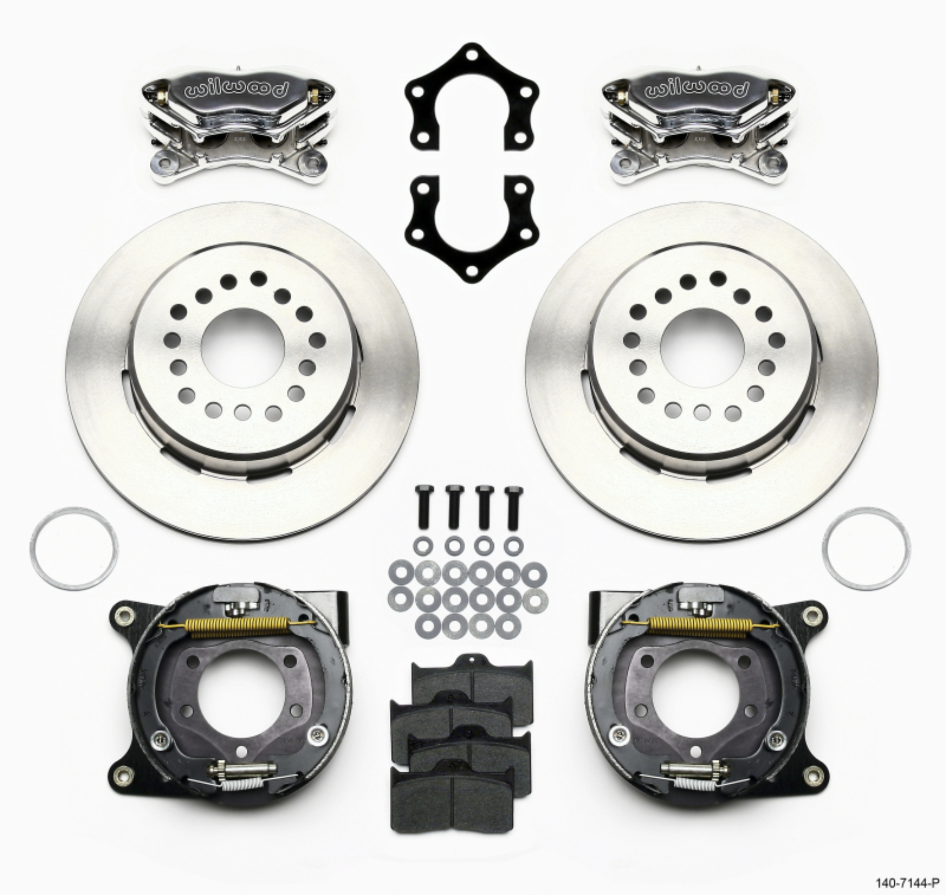 Picture of Wilwood Forged Dynalite P-S Park Brake Kit Polished Mopar-Dana 2-36in Off w-Snap Ring Bearing