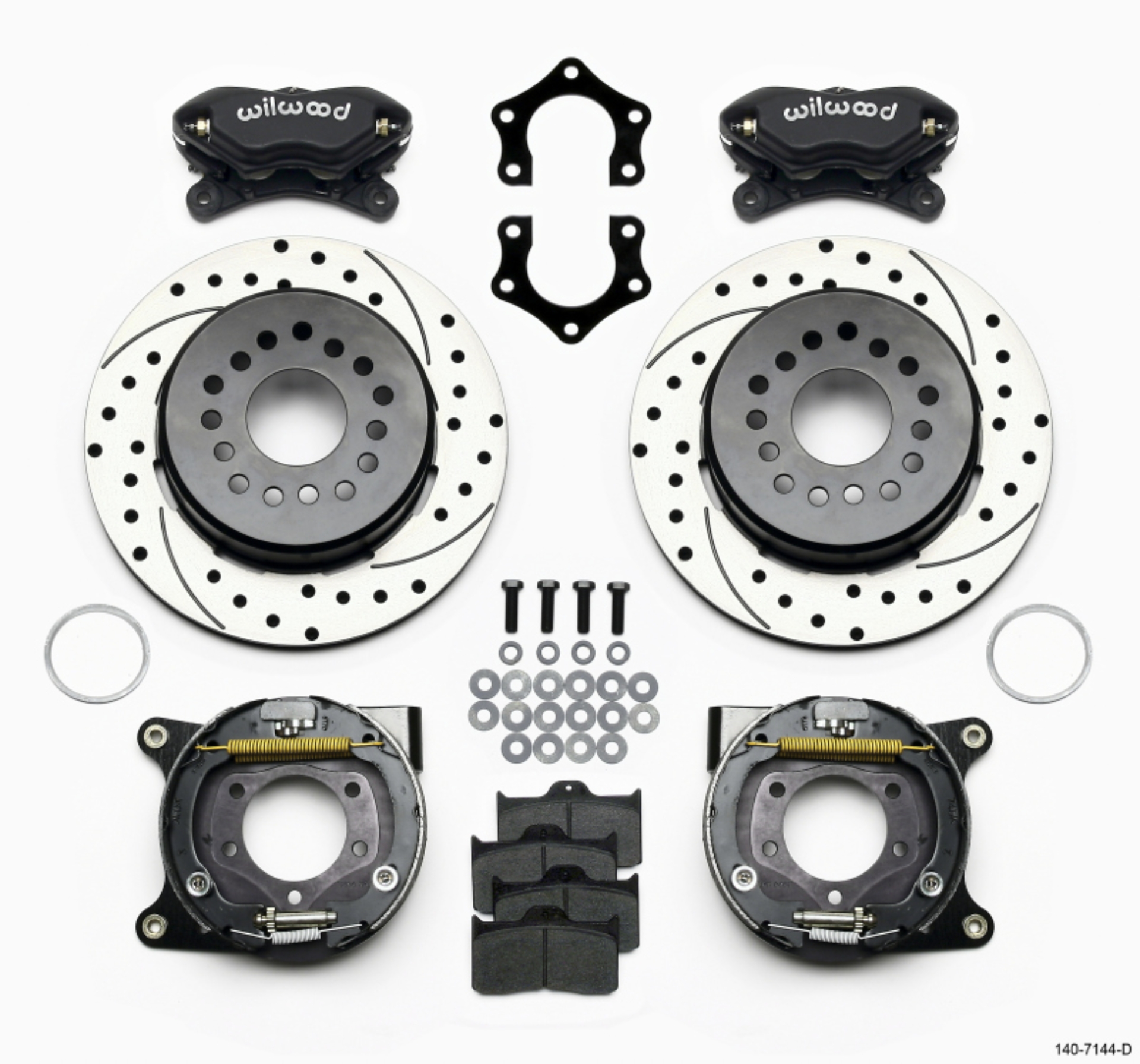 Picture of Wilwood Forged Dynalite P-S Park Brake Kit Drilled Mopar-Dana 2-36in Off w-Snap Ring Bearing