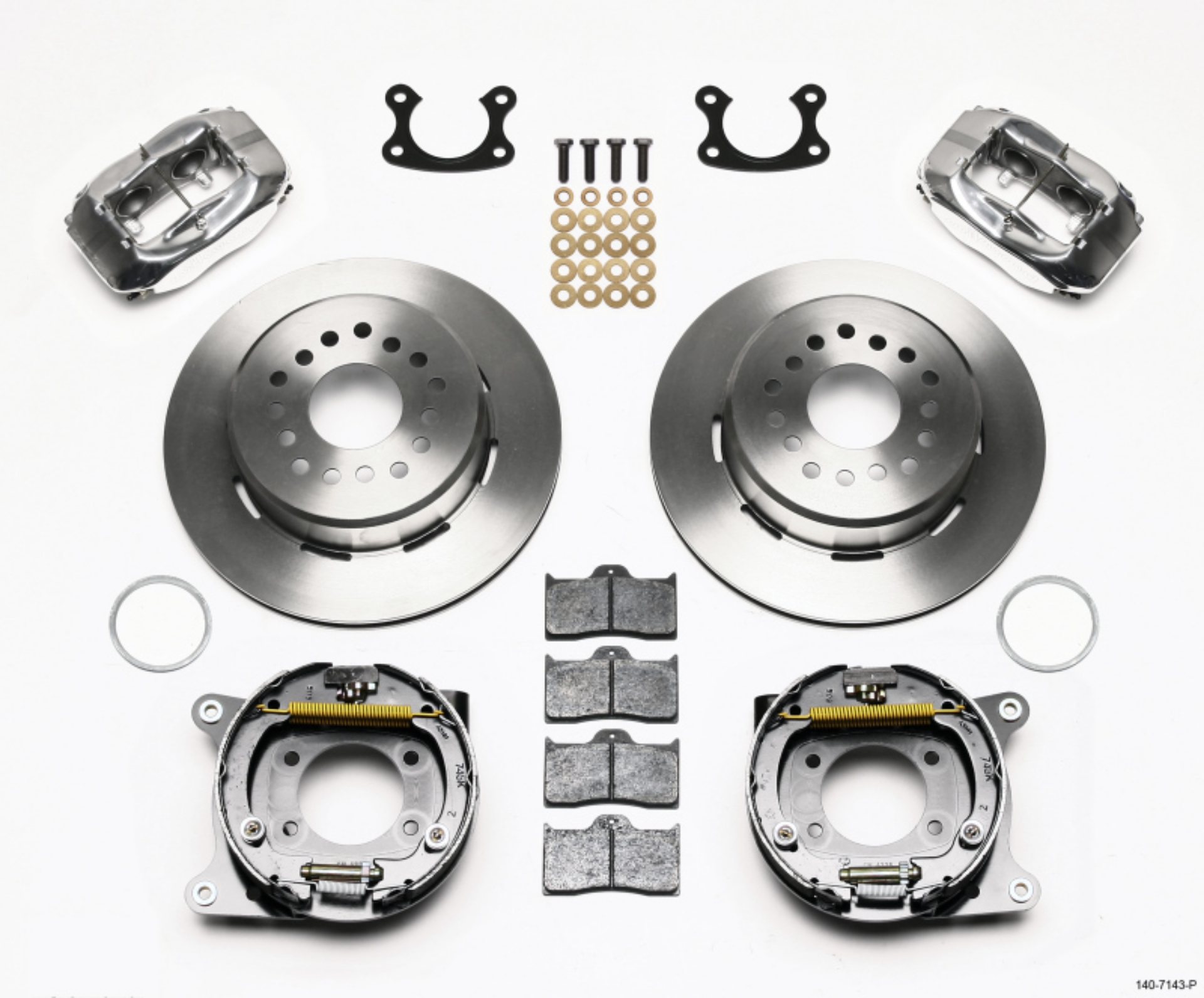 Picture of Wilwood Forged Dynalite P-S Park Brake Kit Polished Small Ford 2-66in Offset