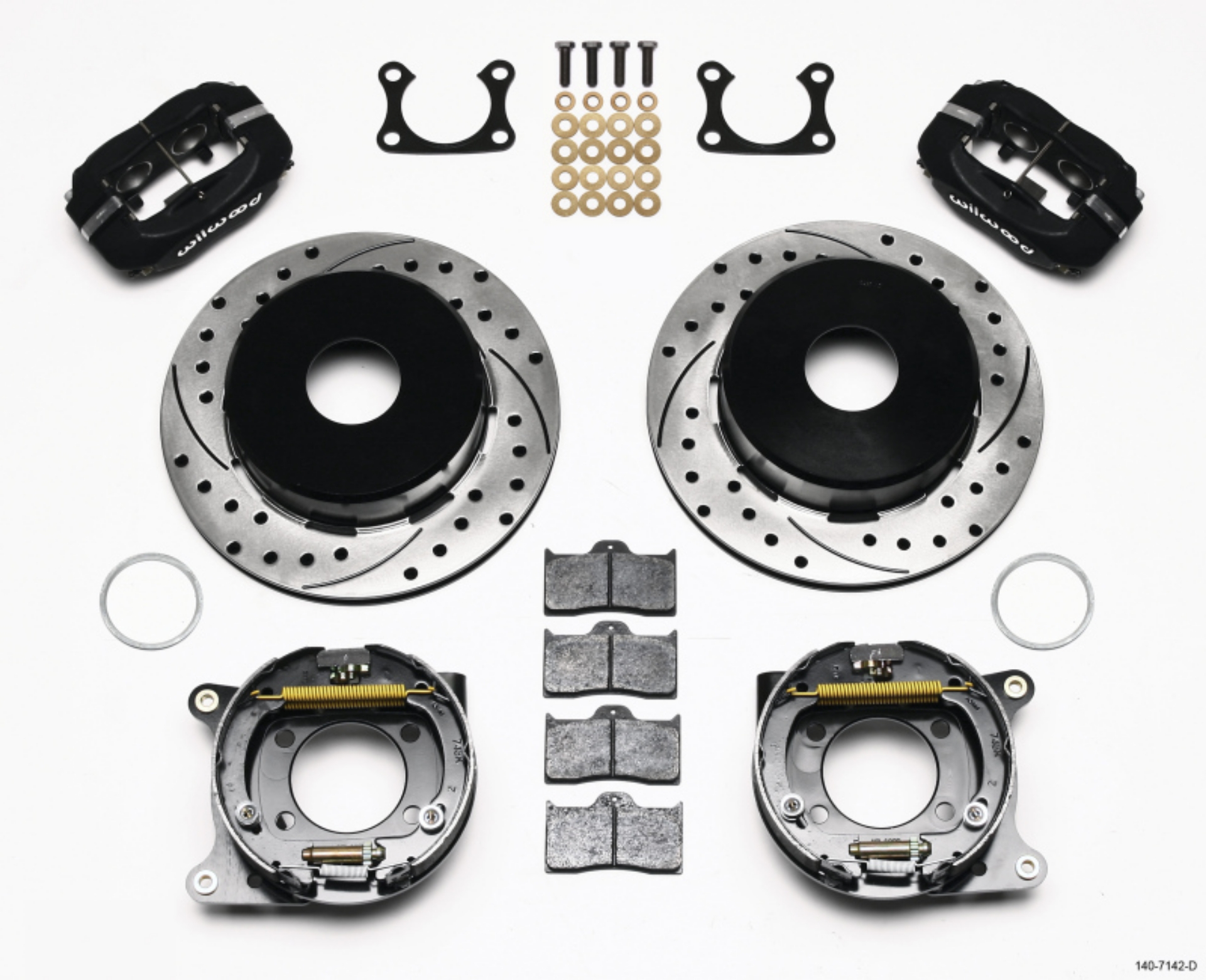 Picture of Wilwood Forged Dynalite P-S Park Brake Kit Drilled Big Ford 2-36in Offset Currie Blank