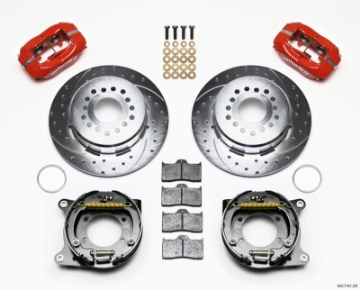 Picture of Wilwood Forged Dynalite P-S P-B Kit Drill-Zinc Red Chevy 12 Bolt w- C-Clips
