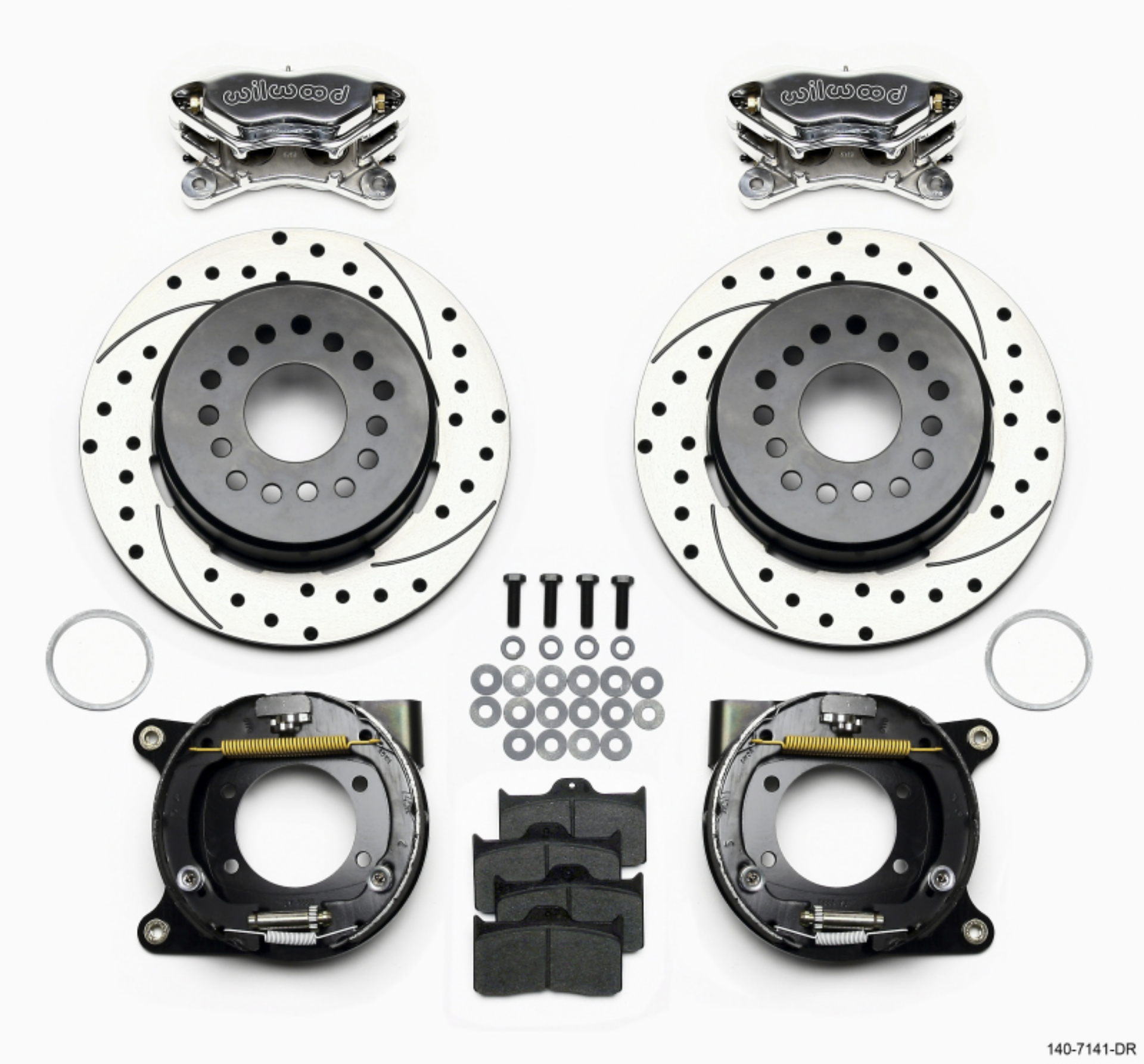 Picture of Wilwood Forged Dynalite P-S P-B Kit Drilled Polished Chevy 12 Bolt w- C-Clips