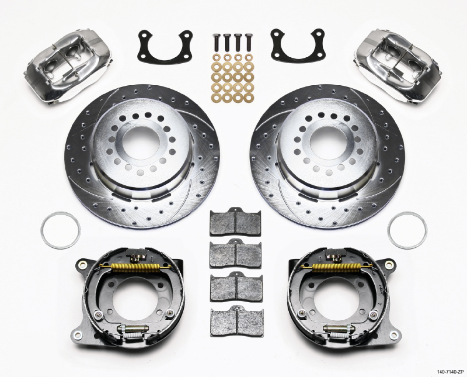 Picture of Wilwood Forged Dynalite P-S P-B Kit Drill-Zinc Polsh New Big Ford 2-50in Offset