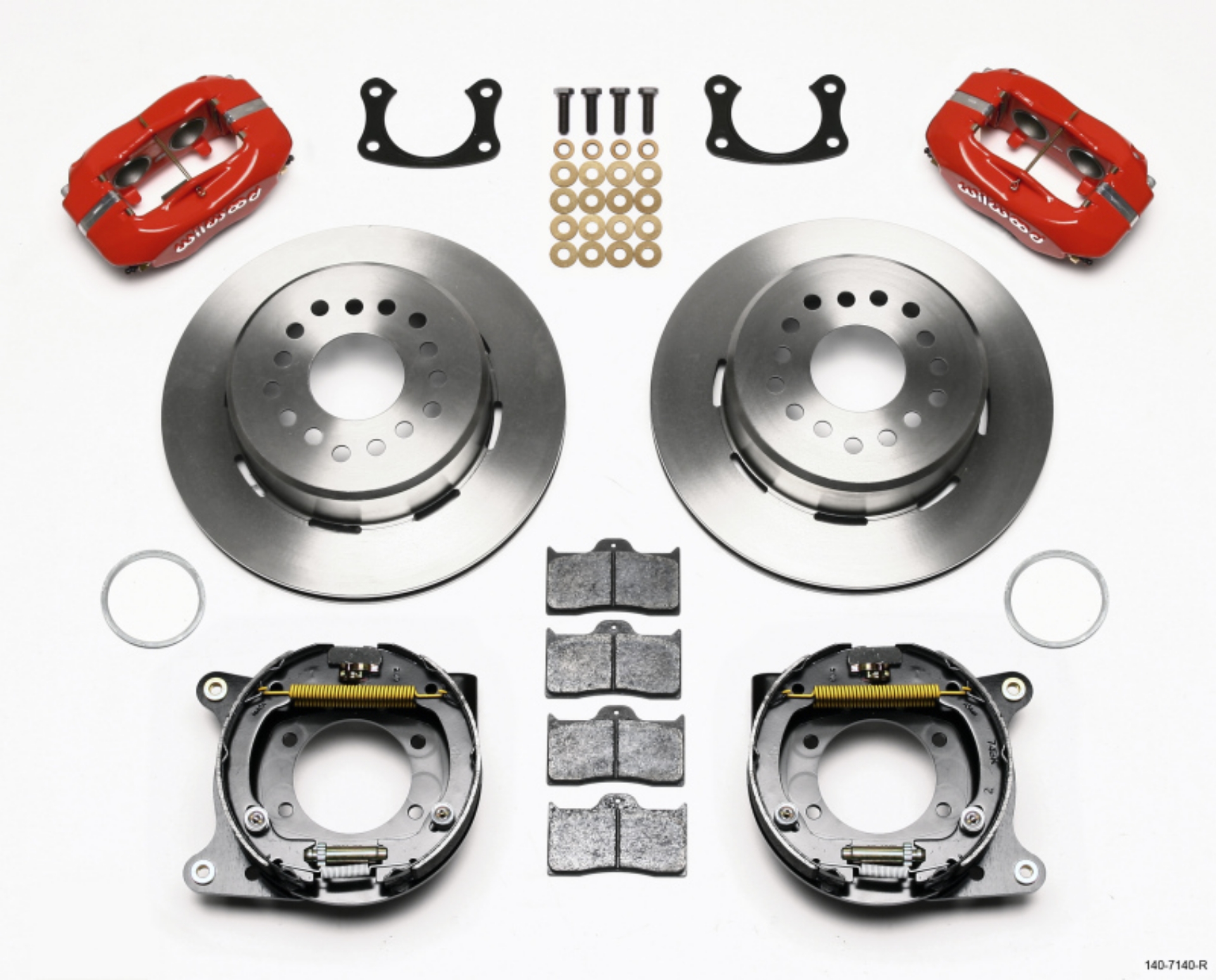 Picture of Wilwood Forged Dynalite P-S Park Brake Kit Red New Big Ford 2-50in Offset