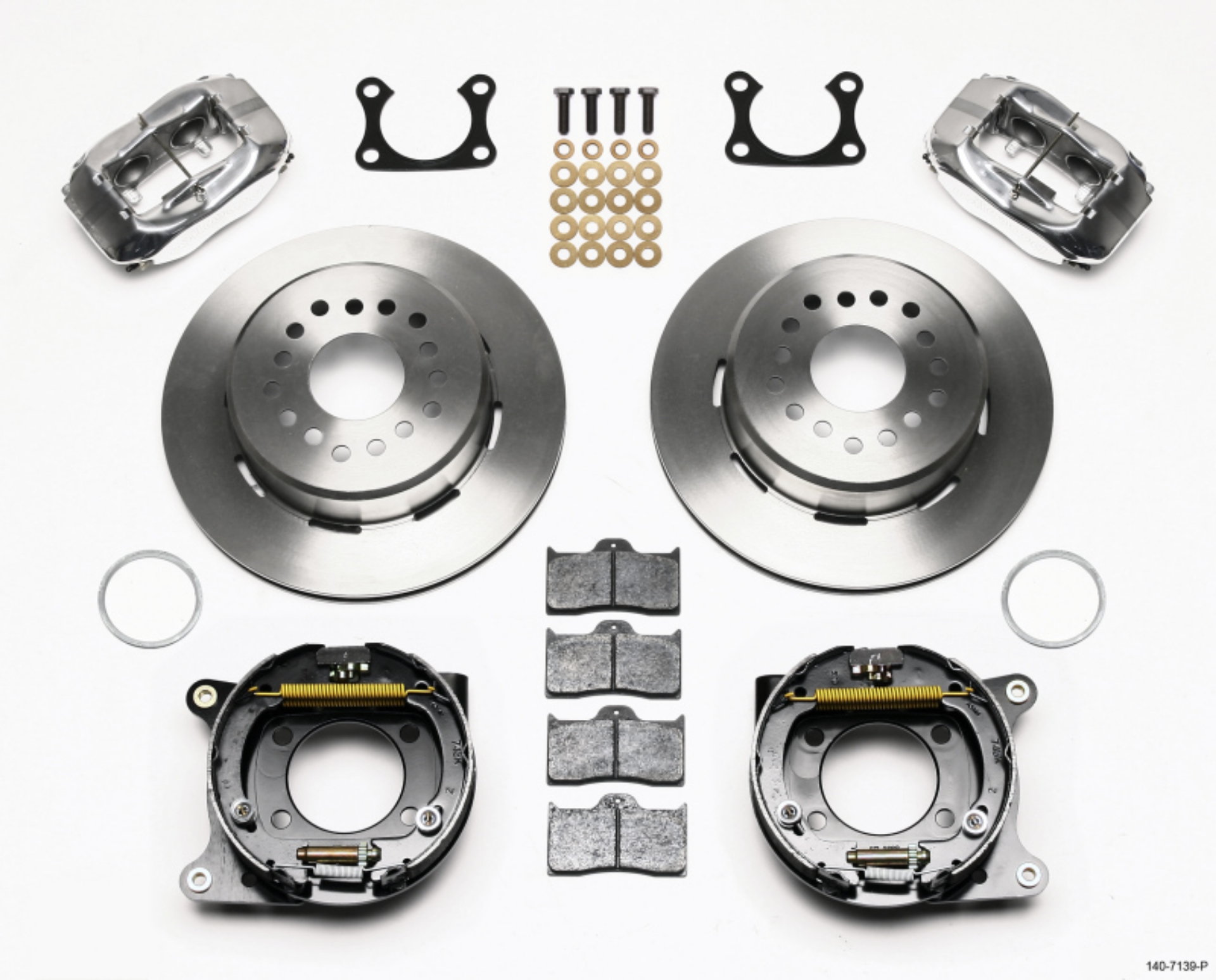 Picture of Wilwood Forged Dynalite P-S Park Brake Kit Polished Big Ford 2-36in Offset