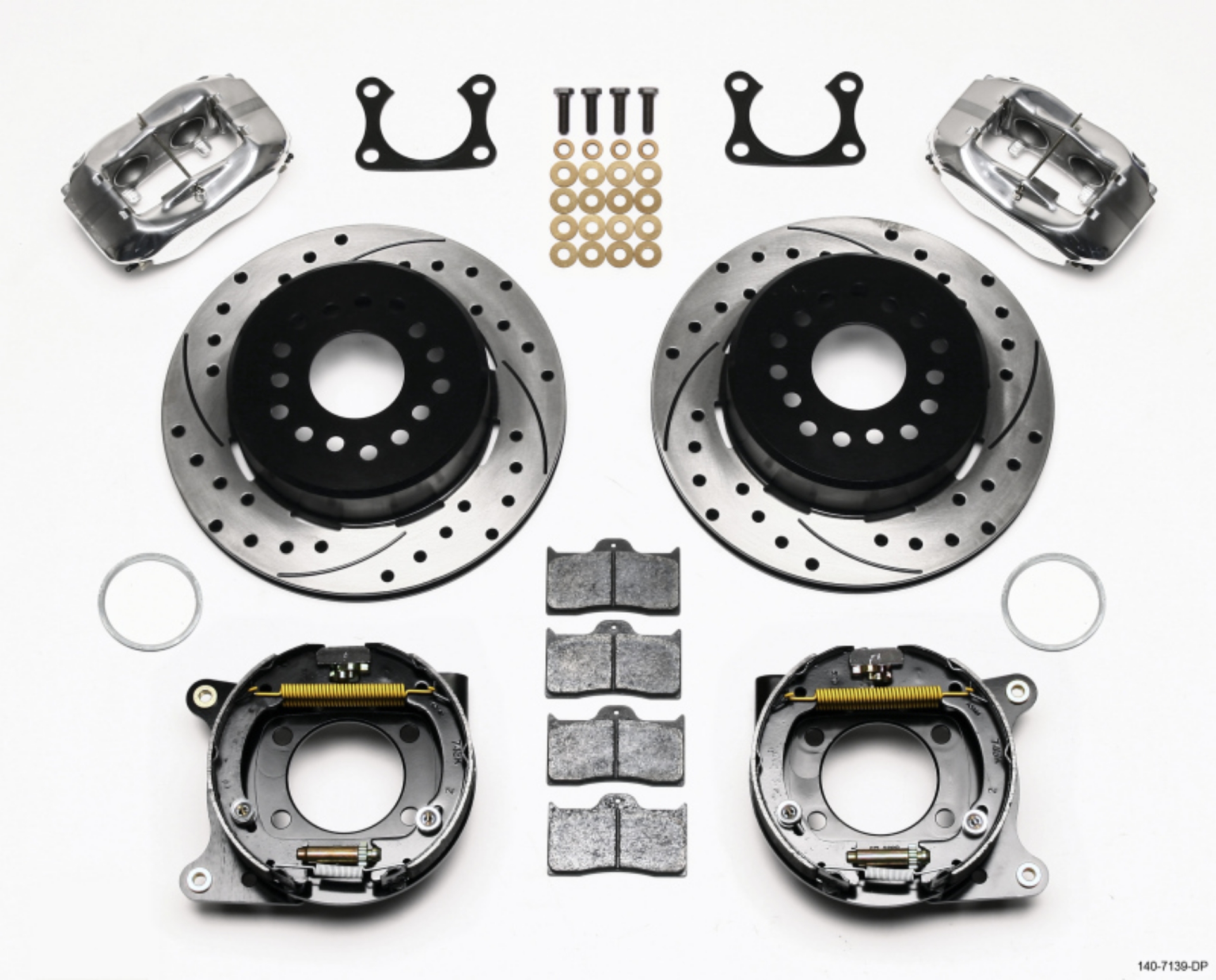 Picture of Wilwood Forged Dynalite P-S P-B Kit Drilled Polished Big Ford 2-36in Offset
