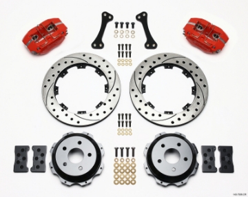 Picture of Wilwood Dynapro Rear Kit 12-19in Drilled Red Subaru Impreza WRX