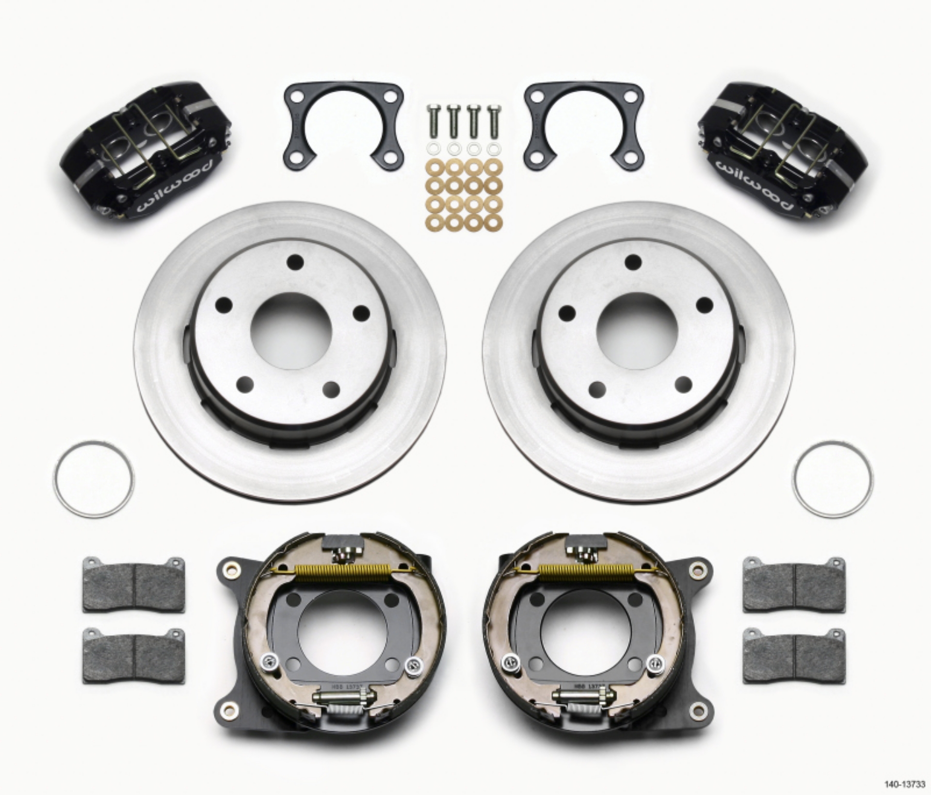 Picture of Wilwood Dynapro Lug Mount P-S Park Brake Kit Big Ford 2-00in Off Bronco 5 x 5-50