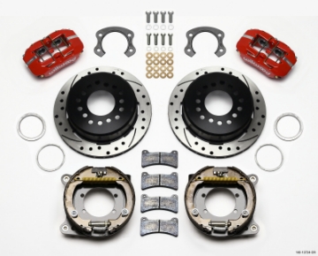 Picture of Wilwood Dynapro Low-Profile 11-00in P-Brake Kit Drill-Red Ford 8-8 Special w-2-50in Offset-5 Lug
