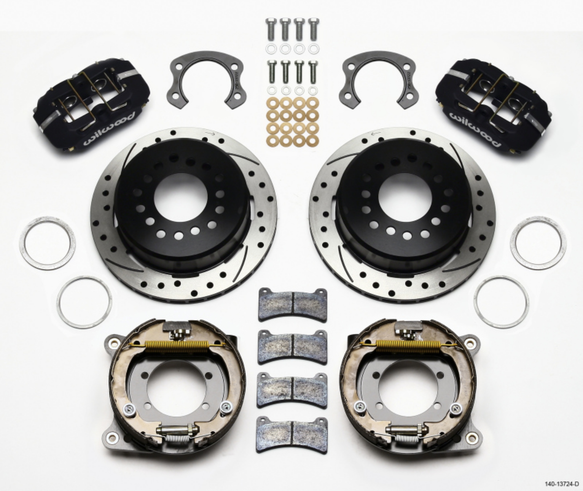Picture of Wilwood Dynapro Low-Profile 11-00in P-Brake Kit Drilled Ford 8-8 Special w-2-50in Offset-5 Lug
