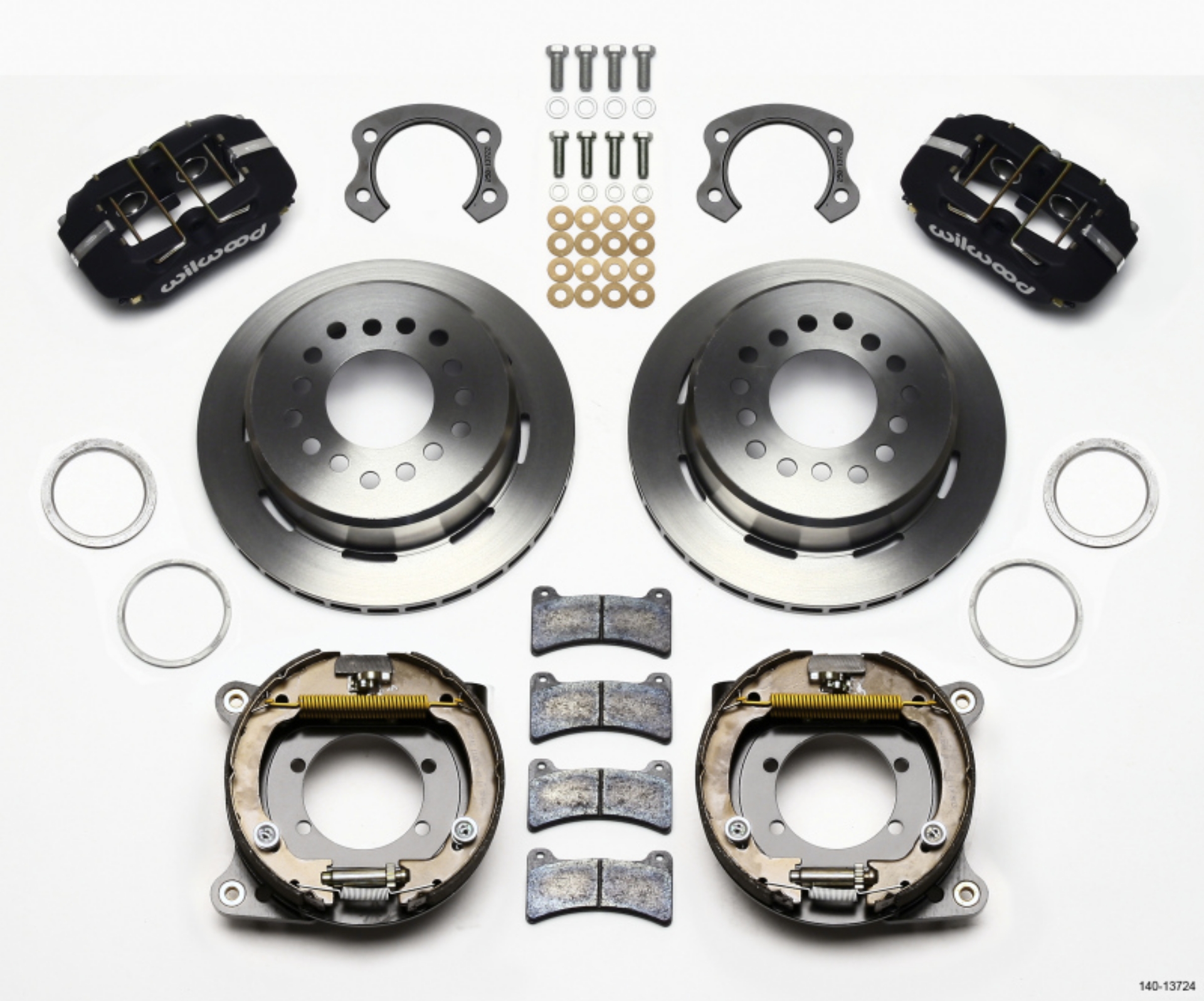 Picture of Wilwood Dynapro Low-Profile 11-00in P-Brake Kit Ford 8-8 Special w-2-50in Offset-5 Lug