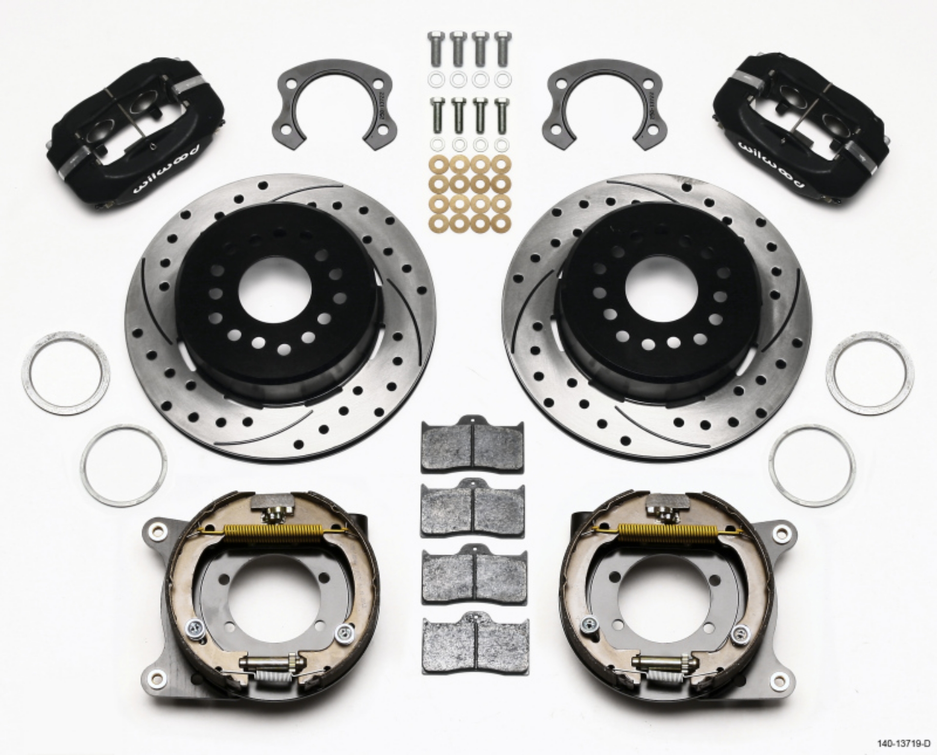 Picture of Wilwood Forged Dynalite P-S Park Brake Kit Drilled Ford 8-8 Special w-2-50in Offset-5 Lug