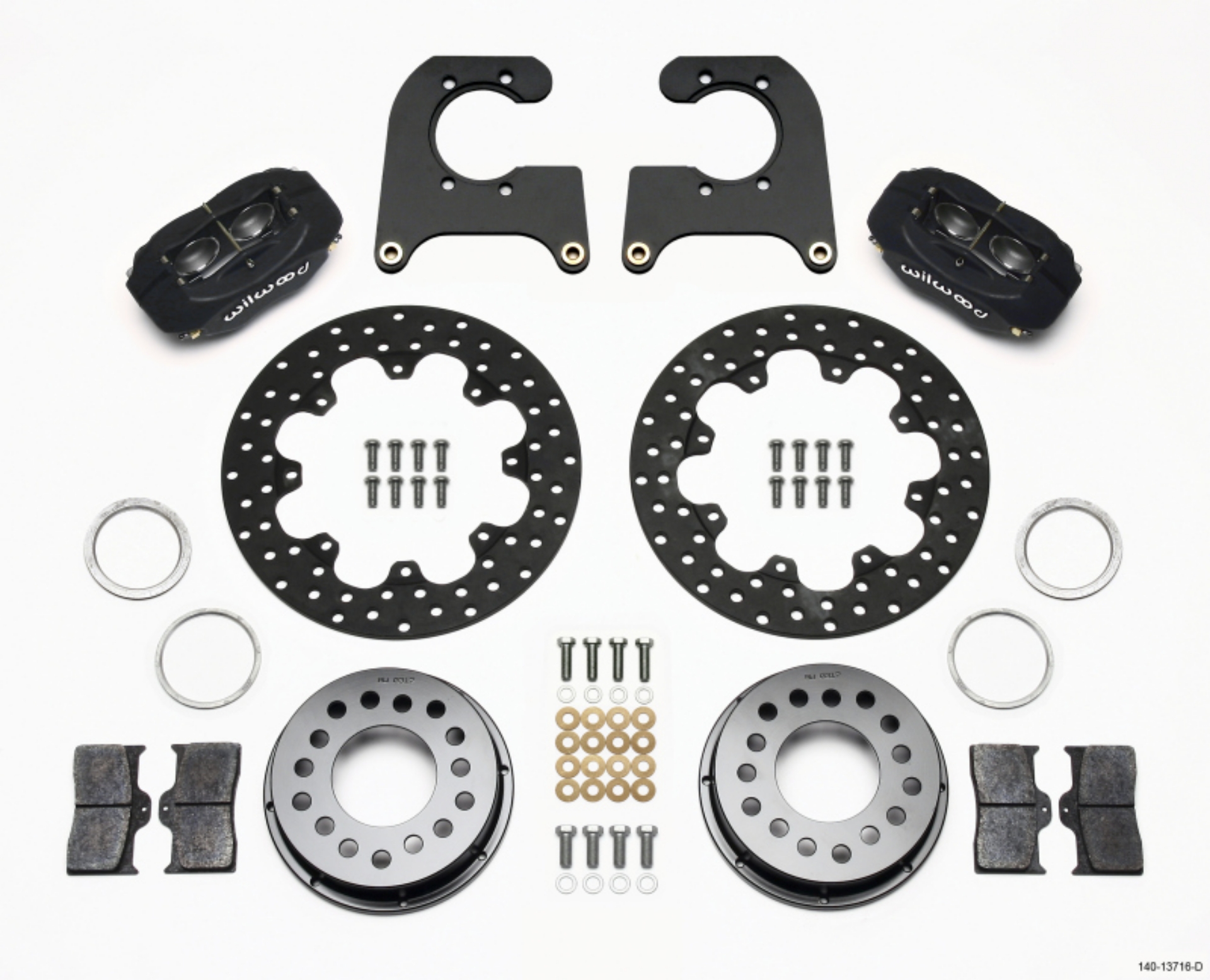 Picture of Wilwood Forged Dynalite Rear Drag Kit Drilled Rotor Ford 8-8 Special w-2-50in Offset-5 Lug