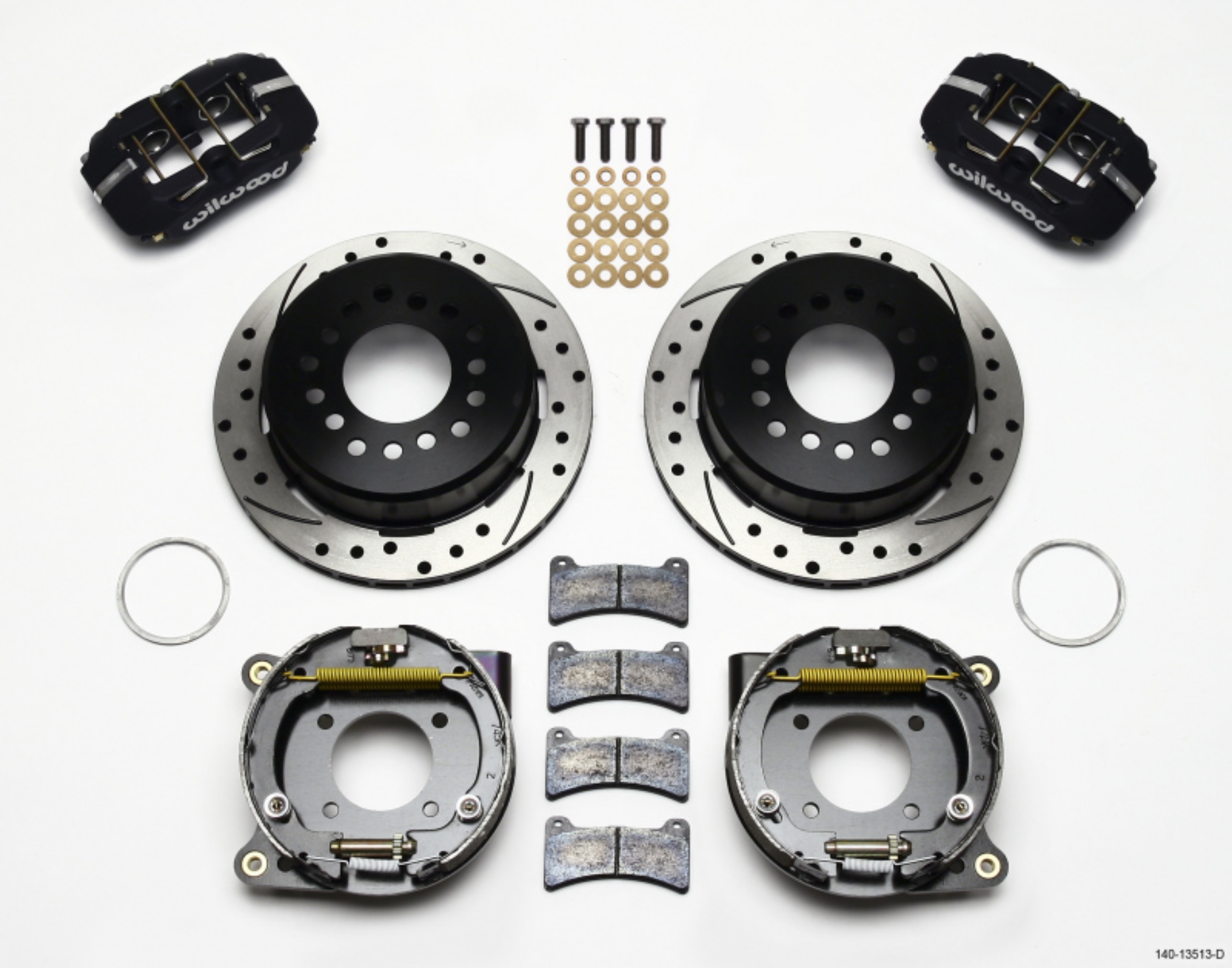 Picture of Wilwood Dynapro Low-Profile 11-00in P-Brake Kit Drilled BOP Axle 2-75in Bearing 2-75 Offset