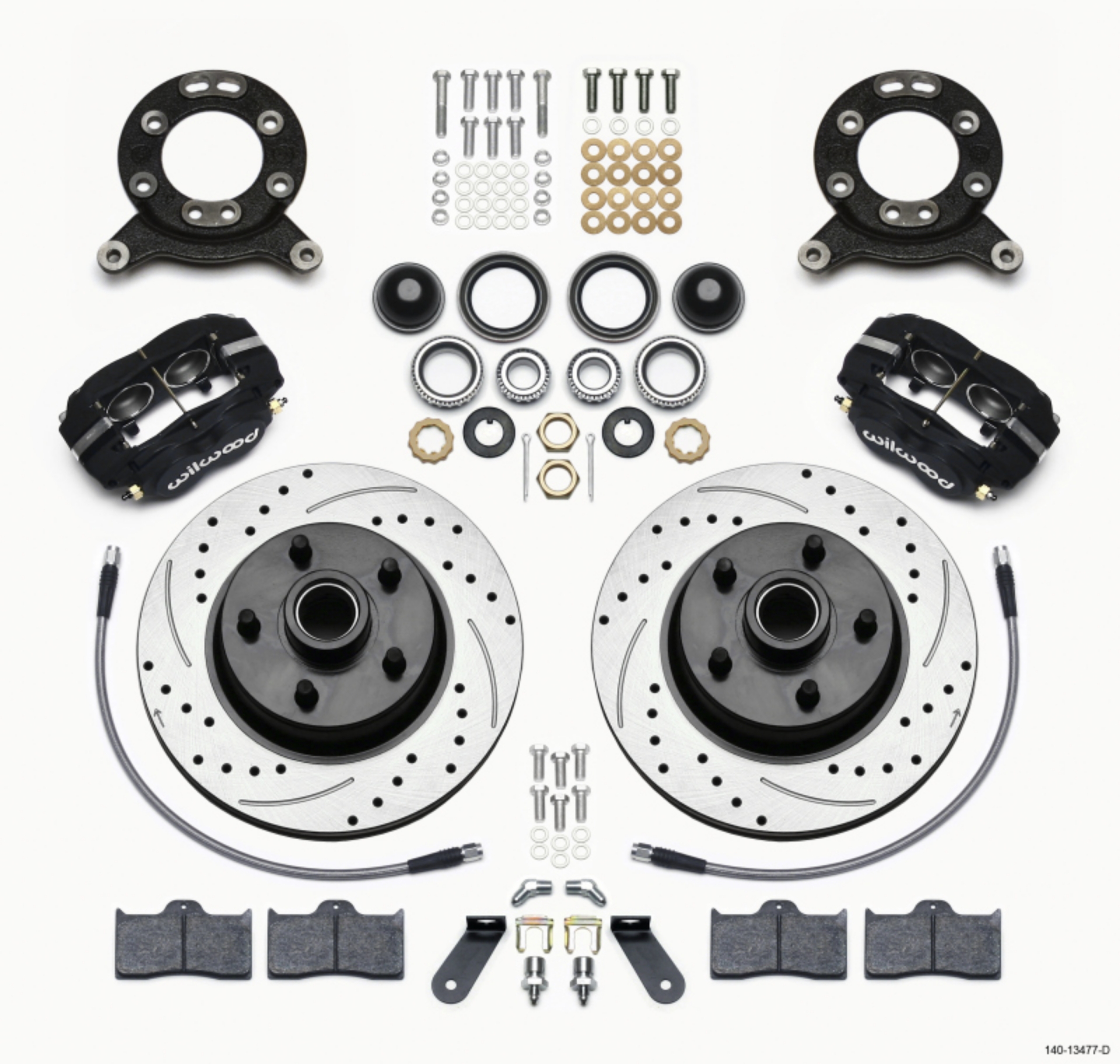 Picture of Wilwood Forged Dynalite-M Front Kit 11-30in 1 PC Rotor&Hub-Drill 70-73 Mustang Disc & Drum Spindle