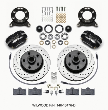 Picture of Wilwood Forged Dynalite-M Front Kit 11-30in 1 PC Rotor&Hub-Drill 65-69 Mustang Disc & Drum Spindle