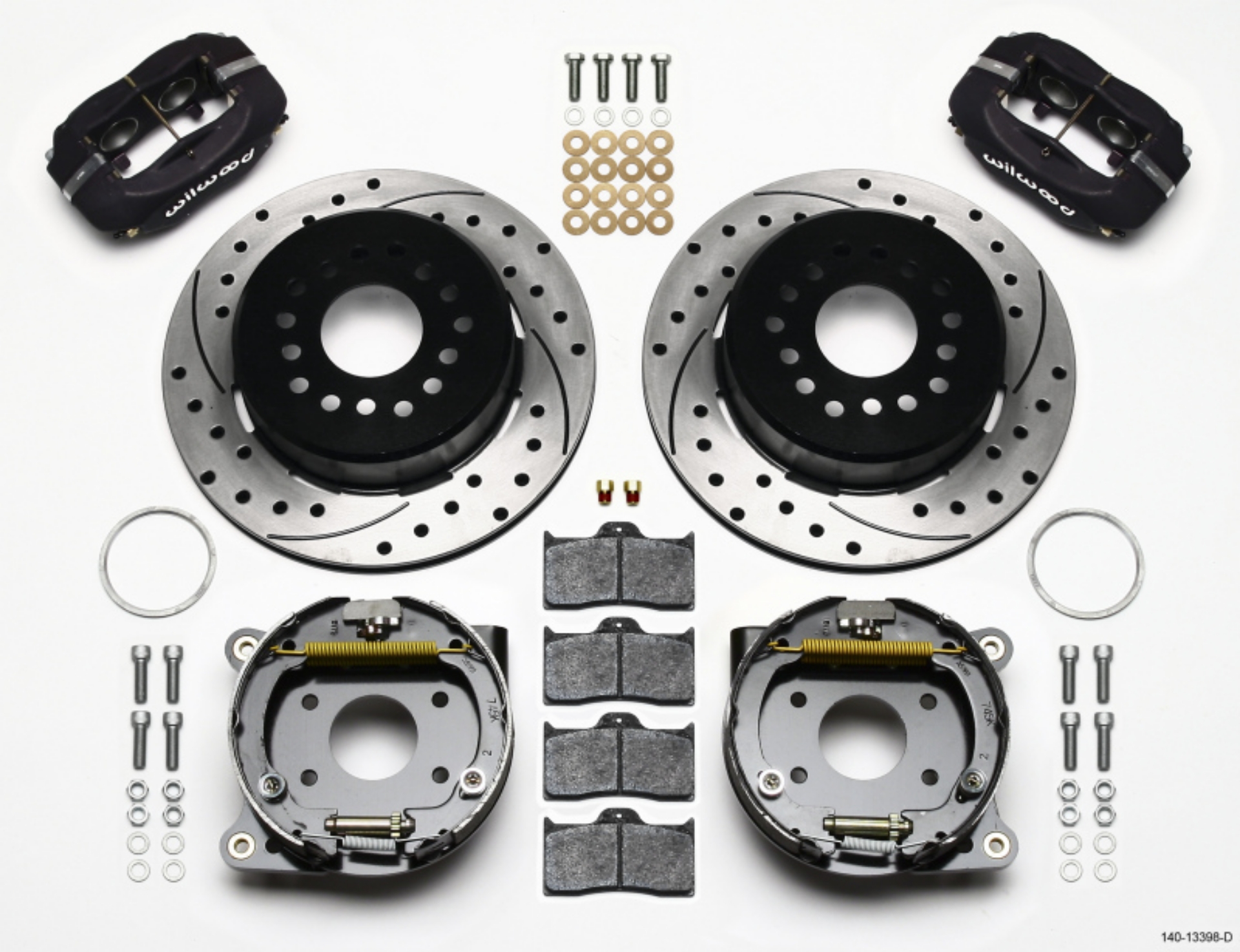 Picture of Wilwood Forged Dynalite P-S Park Brake Kit Drilled AMC 71-74 2-60in Offset