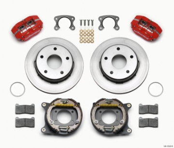 Picture of Wilwood Dynapro Lug Mount P-S Park Brake Kit Red Small Ford 2-36in Off Bronco 5 x 5-50