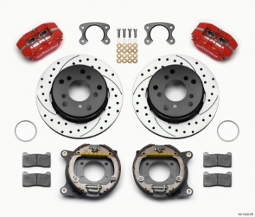 Picture of Wilwood Dynapro Lug Mount P-S P-B Kit Drilled-Red Small Ford 2-36in Off Bronco 5 x 5-50