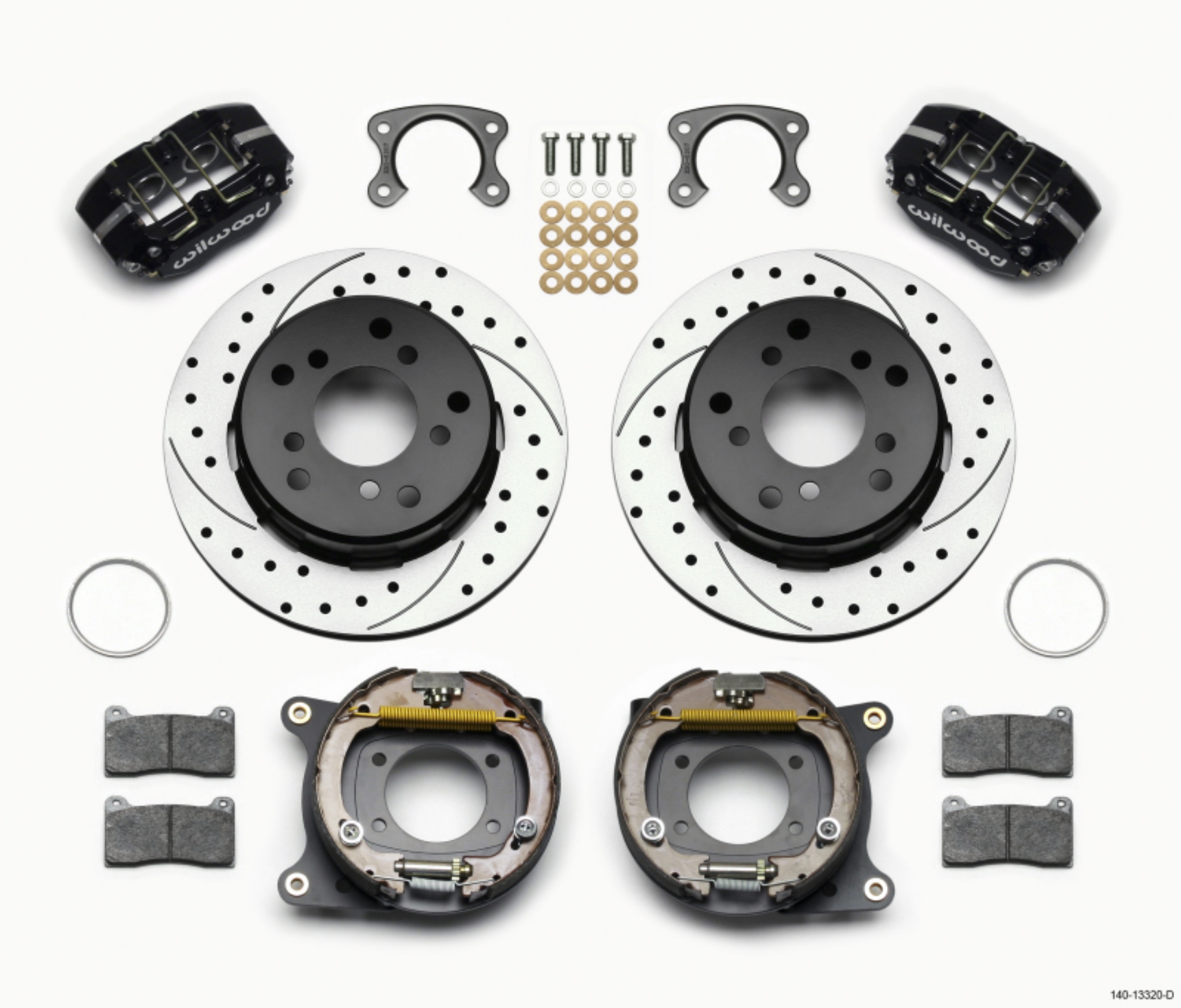 Picture of Wilwood Dynapro Lug Mount P-S Park Brake Kit Drilled Small Ford 2-36in Off Bronco 5 x 5-50