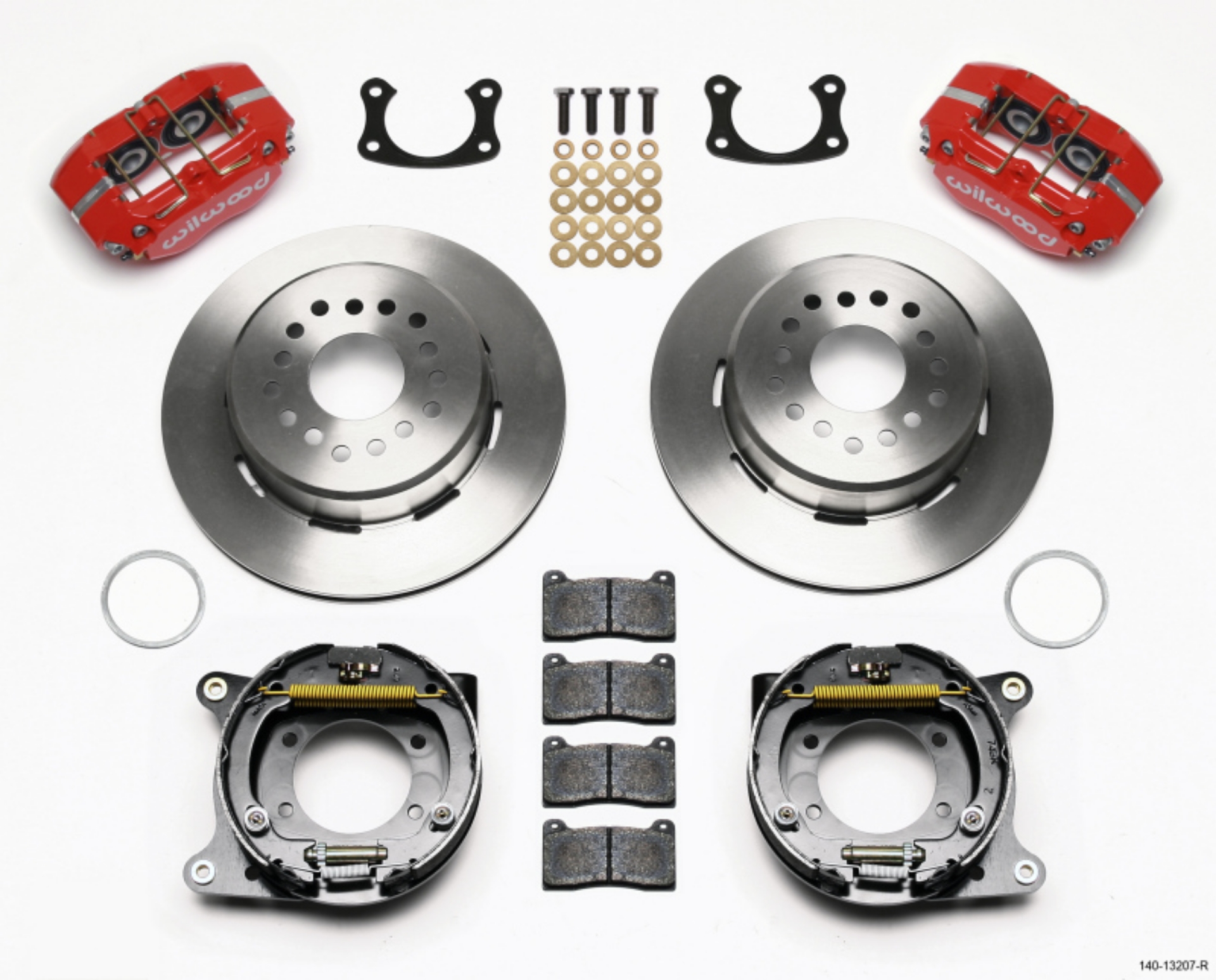 Picture of Wilwood Dynapro Dust-Boot P-S Park Brake Kit Red New Big Ford 2-50in Offset