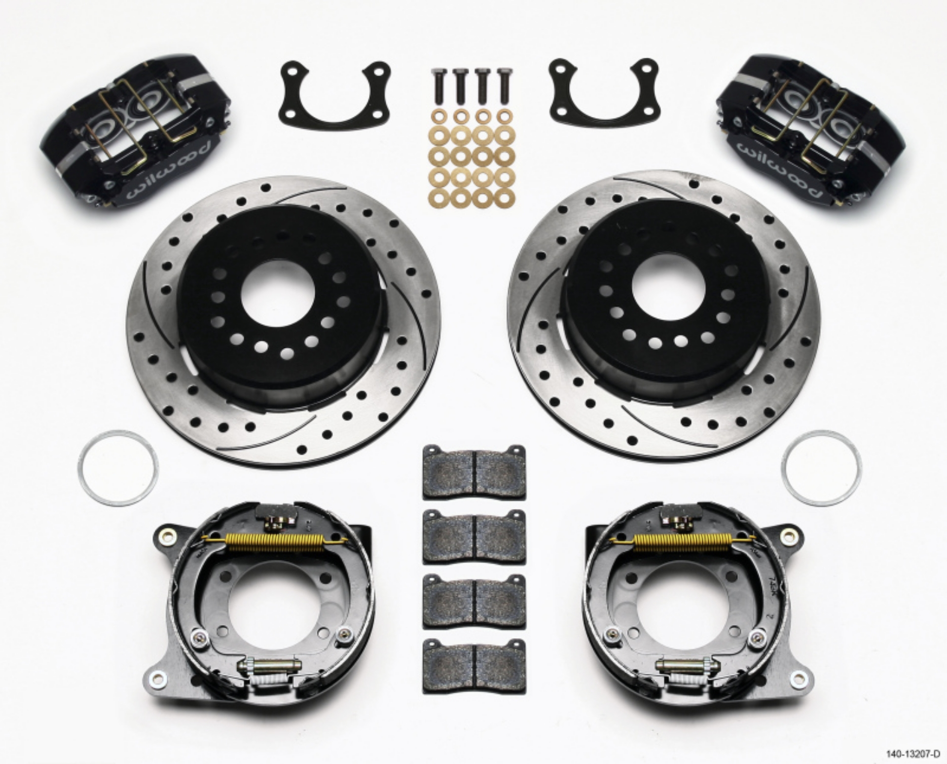 Picture of Wilwood Dynapro Dust-Boot P-S Park Brake Kit Drilled New Big Ford 2-50in Offset