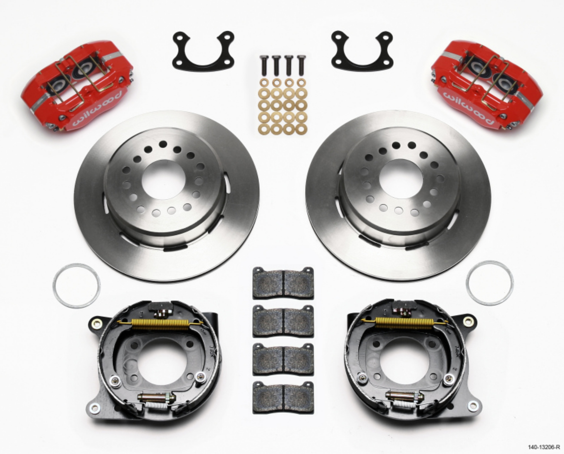 Picture of Wilwood Dynapro Dust-Boot P-S Park Brake Kit Red Small Ford 2-50in Offset