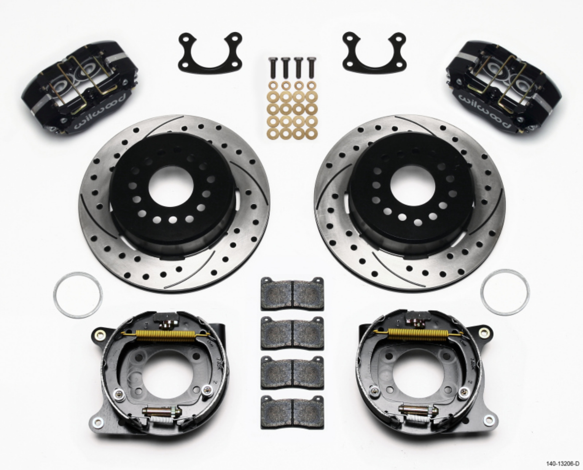Picture of Wilwood Dynapro Dust-Boot P-S Park Brake Kit Drilled Small Ford 2-50in Offset